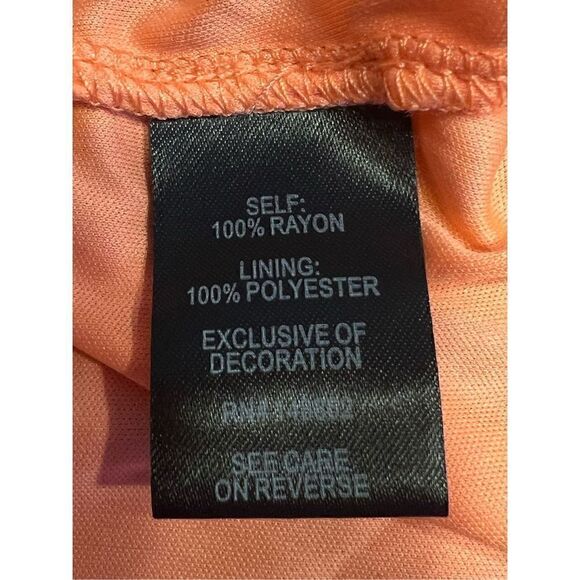 Torrid 1x Lace Up Tea Length Dress Crinkle Gauze Floral Coral dress flutter - Picture 7 of 7